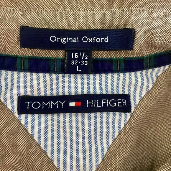 Vintage Tommy Hilfiger Original Oxford Long Sleeve Button Down Shirt Men's Large - Picture 8 of 10